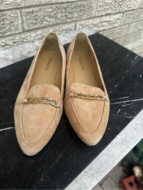 TALBOTS FRANCESCA CHAINLINK DRIVING MOCCASINS size 8